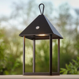 Hoot Small Integrated LED Table Lamp Matt Black, Clear Glass, IP44 - thumbnail 3