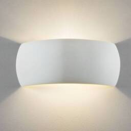 Milo 1 Light Indoor Wall Light White Ceramic Plaster, E27