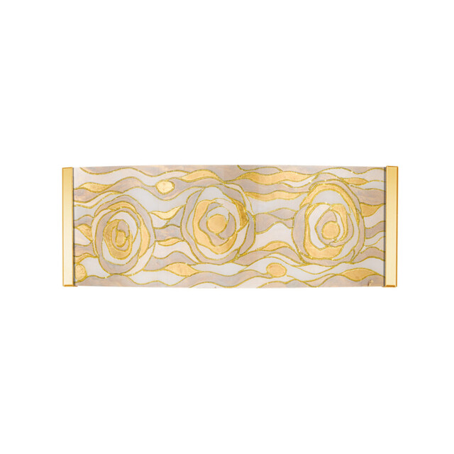 Emozione Glass Flush Wall Lamp 2 Light 24 Carat Gold - image 1