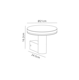 Cerler Wall Lamp, 10W LED, 3000K, 700lm, IP54, Anthracite - thumbnail 2