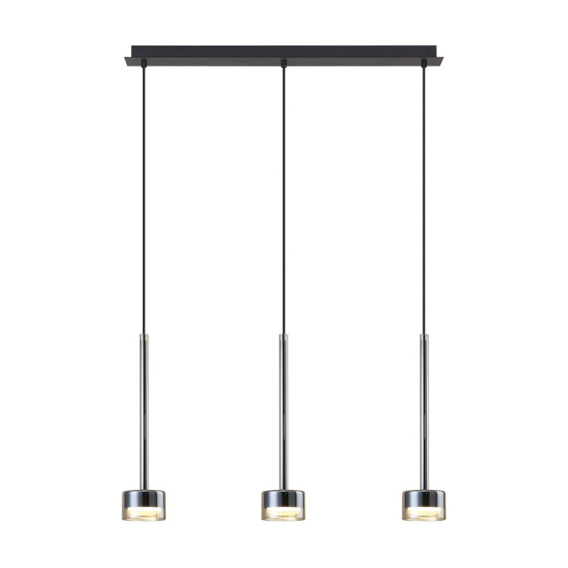 Tonic Linear Pendant, 3 Light, With Replaceable 12W LEDs, 3000K, Bronze/Black/Bronze Glass - image 1
