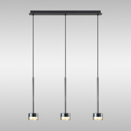 Tonic Linear Pendant, 3 Light, With Replaceable 12W LEDs, 3000K, Bronze/Black/Bronze Glass - thumbnail 2