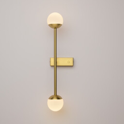 Touch Modern Integrated LED Wall Lamp Brass Touch Control 3000K 800lm White Shade - thumbnail 2