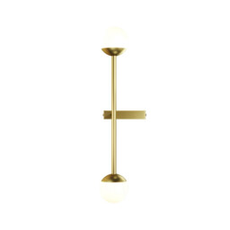 Touch Modern Integrated LED Wall Lamp Brass Touch Control 3000K 800lm White Shade - thumbnail 1