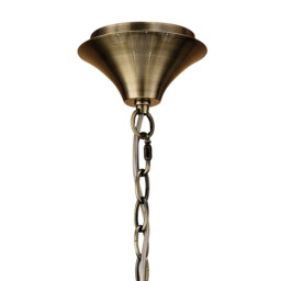 Loewe Pendant 5 Light E14, Antique Brass With Soft Bronze Shades - thumbnail 3