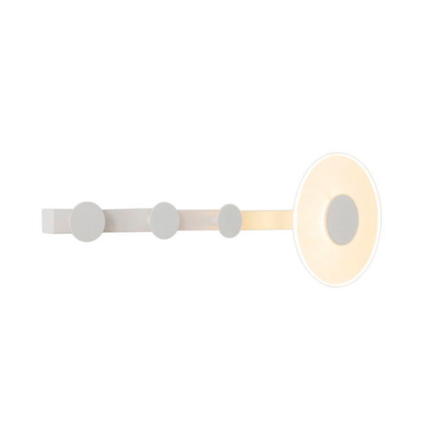 Venus Wall Lamp Coat Rack, 6W LED, 3000K, 490lm, White, 3yrs Warranty - image 1