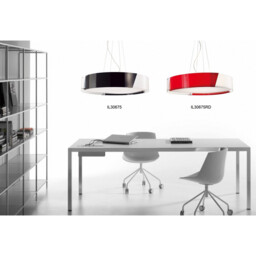 Dakota Flush Ceiling Medium 4 Light E27 Polished Chrome/Red & White Acrylic - thumbnail 3