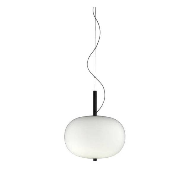 Ilargi LED Globe Ceiling Pendant Dark Ash Matt White 1-10V Dimming 39.5cm 1880lm 2700K