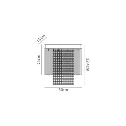 Sennett Wall Light, 2 Light E14, Brown Oxide - thumbnail 2