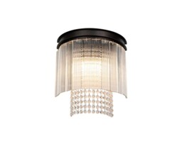 Sennett Wall Light, 2 Light E14, Brown Oxide