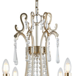 Celine Pendant Chandelier 8 Light E14 Aged Silver/Clear Crystal - thumbnail 5