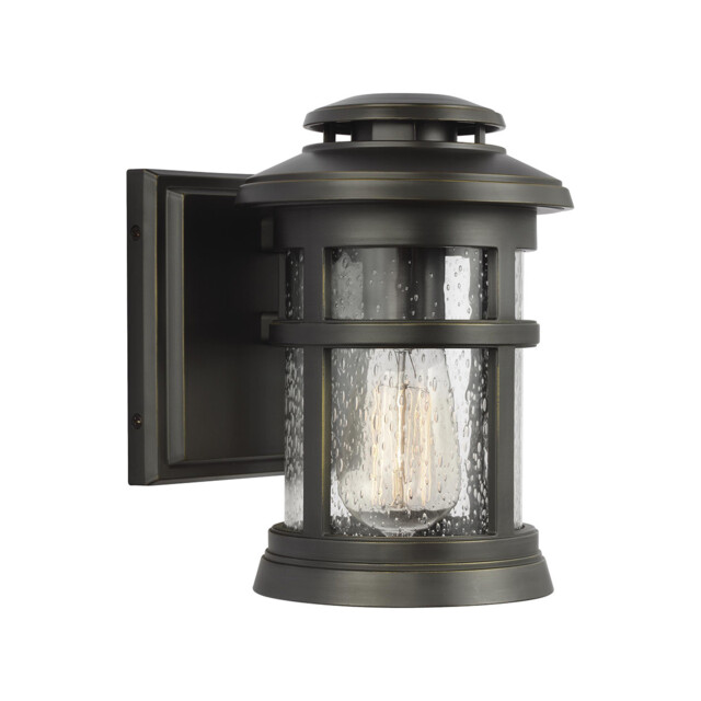 Newport Outdoor 1 Light Wall Lantern, Antique Bronze, IP44, E27 - image 1