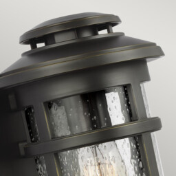 Newport Outdoor 1 Light Wall Lantern, Antique Bronze, IP44, E27 - thumbnail 2