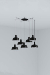 Tatawin Small Cluster Pendant Ceiling Light Black, Gloss Black 7x E27