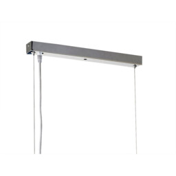 Pasion Rectangular Pendant 6 Light E27, Gloss White/Polished Chrome - thumbnail 3