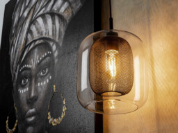 Fox Wall Light with Shade, Chocolate, 1x E27 - thumbnail 3