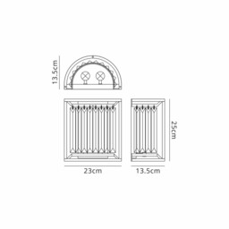 Guilford Wall Lamp, 2 Light E14, Satin Black, Clear - thumbnail 2