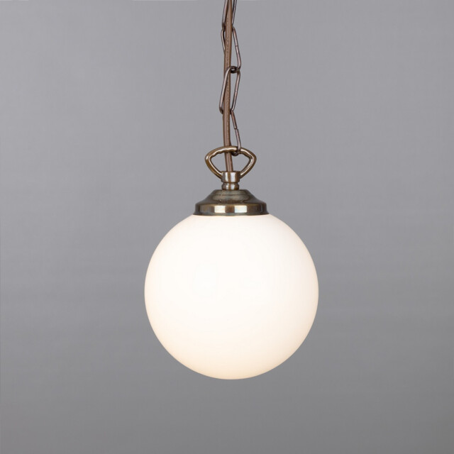 Yaounde 14cm Globe Pendant, Antique Brass - image 1