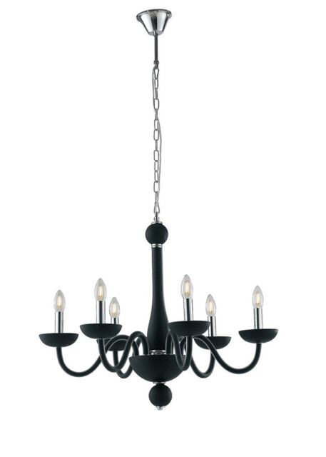 ALFIERE 6 Light Chandeliers Black 74x59cm - image 1