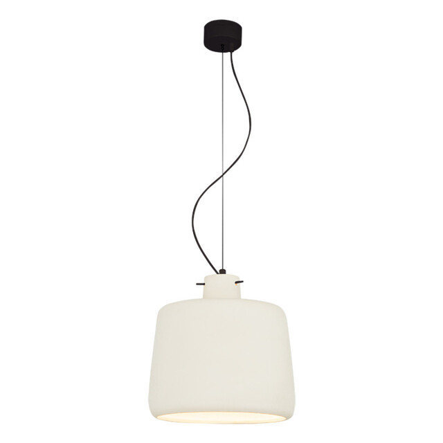 Berovo 28cm Dome Pendant Ceiling Light White Matt 1xE27 - image 1