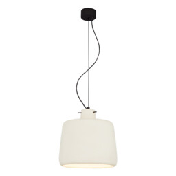 Berovo 28cm Dome Pendant Ceiling Light White Matt 1xE27 - thumbnail 1