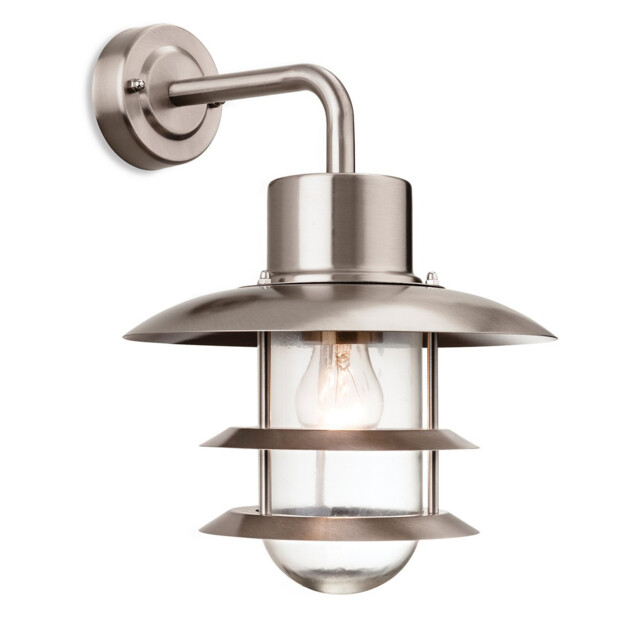 Austin 1 Light Outdoor Wall Light Stainless Steel IP44, E27