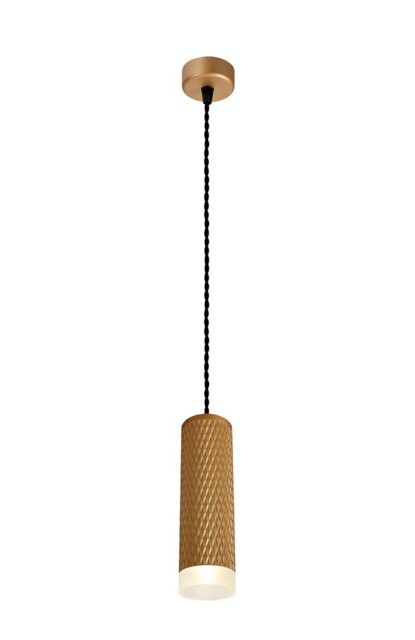 Madrid 1 Light 20cm Ceiling Pendant Light GU10, Champagne Gold, Acrylic Ring - image 1