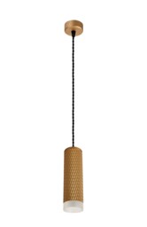 Madrid 1 Light 20cm Ceiling Pendant Light GU10, Champagne Gold, Acrylic Ring - thumbnail 3