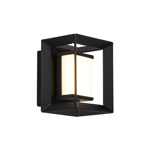 Rectangular Led Wall Light, Matt Black - 100mm - image 1