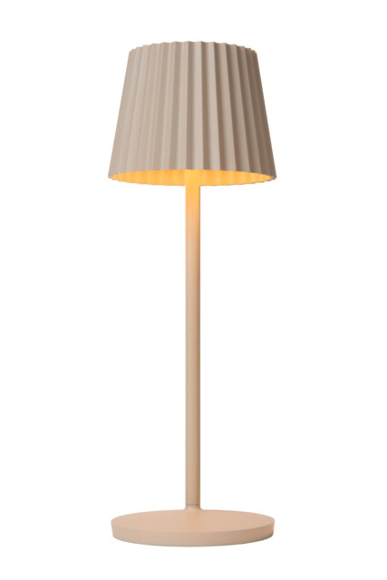 Justine Cottage Rechargeable Table lamp Outdoor - Battery - LED Dim. - 1x2W 2700K - IP54 - With wireless charging pad - Cream - image 1