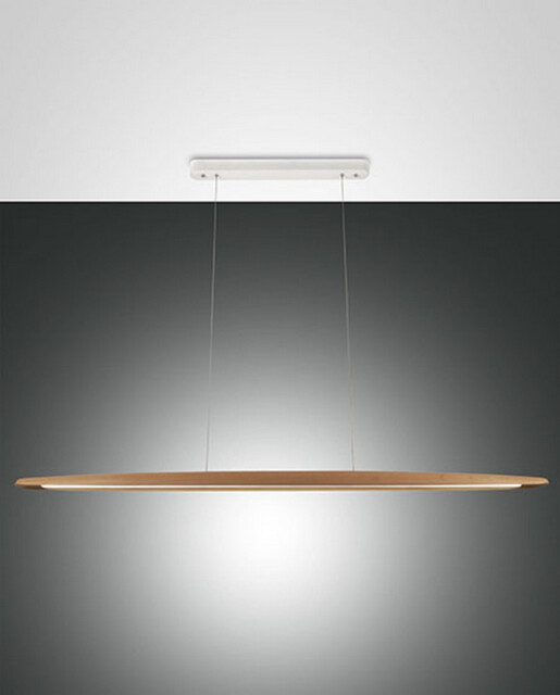 Ribot LED Integrated Pendant Ceiling Light Light Oak Glass - image 1