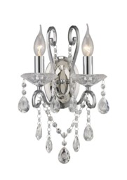 Vela Wall Lamp Switched 2 Candle Light Polished Chrome, Crystal - thumbnail 5