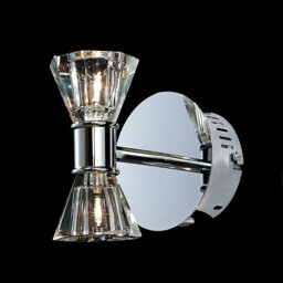 Elisa Wall Lamp 2 Light G4 Polished Chrome, NOT LED/CFL Compatible - thumbnail 2