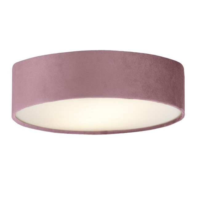 Drum Pleat 3 Light Velvet Flush, Pink Shade - image 1