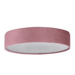Drum Pleat 3 Light Velvet Flush, Pink Shade - thumbnail 2