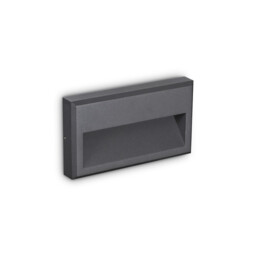 Febe LED Outdoor Rectangle Flush Wall Light Anthracite IP65, 3000K - thumbnail 1
