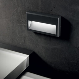 Febe LED Outdoor Rectangle Flush Wall Light Anthracite IP65, 3000K - thumbnail 2