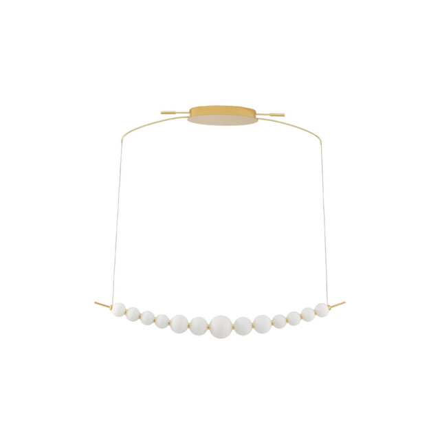 Perla Integrated LED Pendant Ceiling Light Gold Metal, Opal Glass LED 32W 2685Lm 3000K - image 1