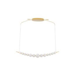 Perla Integrated LED Pendant Ceiling Light Gold Metal, Opal Glass LED 32W 2685Lm 3000K - thumbnail 1