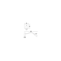 Madison Reading Light Sand White Aluminium LED 3W 3200K - thumbnail 3