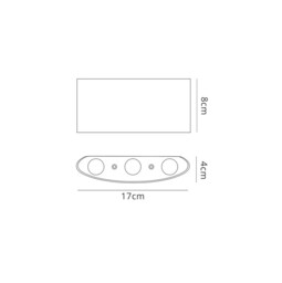 Arcs Flush Wall Lamp, 6W LED, 3000K, 450lm, IP54, Anthracite - thumbnail 2