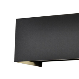 Davos Rectangle Wall Lamp Dimmable, 4 x 6W LED, 2700K, 2200lm, IP54, Sand Black, 3yrs Warranty - thumbnail 3