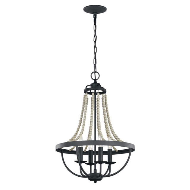 Feiss Nori Multi Arm Chandelier Dark Weathered Zinc with Driftwood Grey - image 1