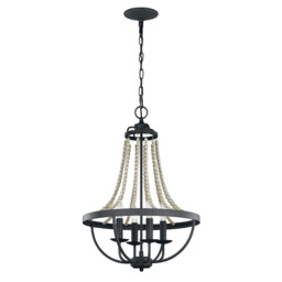 Feiss Nori Multi Arm Chandelier Dark Weathered Zinc with Driftwood Grey