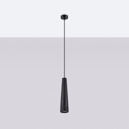 Electra Slim Pendant Ceiling Light Black Concrete - thumbnail 3