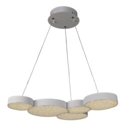 Fusion Ceiling Pendant 63.5cm x 46.3cm 43W LED 3000K, 2120lm, RF Remote Control White - thumbnail 1