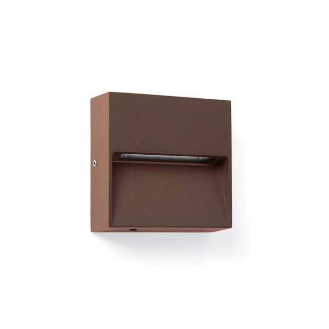 Dune Square LED Outdoor Flush Wall Lamp Rust Brown IP65 CCT 2200-4000K - image 1