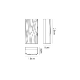 Arena Wall Lamp 12W LED White IP44 3000K, 720lm, Polished Chrome, White Acrylic - thumbnail 2
