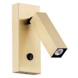 Rock Reading Wall Light Brushed Brass - thumbnail 2
