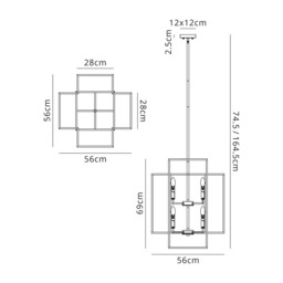 Delaware Ceiling Pendant, 8 Light E14, Anthracite, Satin Nickel - thumbnail 2